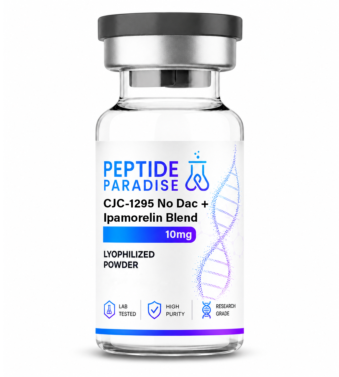 CJC-1295 No DAC +Ipamorelin Blend 10mg Research Peptide | 99% Purity & 3rd Party Tested Peptide Paradise CJC-1295 No DAC +Ipamorelin Blend 10mg Research Peptide | 99% Purity & 3rd Party Tested Peptide Paradise